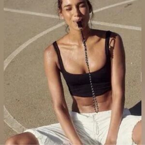 FP Movement by Free People Black Crop Top